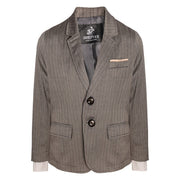Boys grey Casual Blazer with Double Cuffs Short Suit Jacket 3–10 Y party XMAS