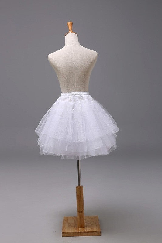 Girls White Petticoat Underskirt Short Skirt for Dress Outfit 3-10Y One size