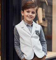 Boys Velvet Blazer Stylish Casual Short Jacket for Kids Toddler 3–7 Years Autumn