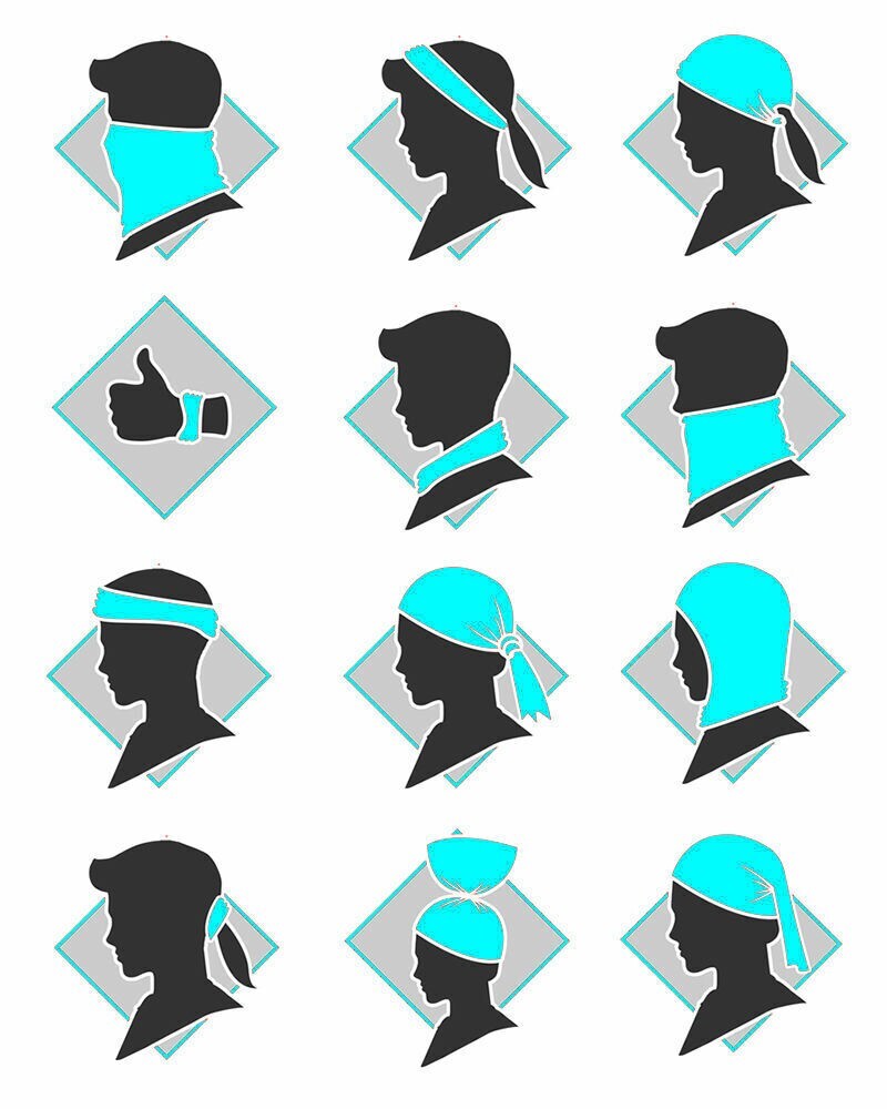 Neck Tube Scarf – Printed Face Warmer Snood for Biker Cycling Snood Warmer Banda