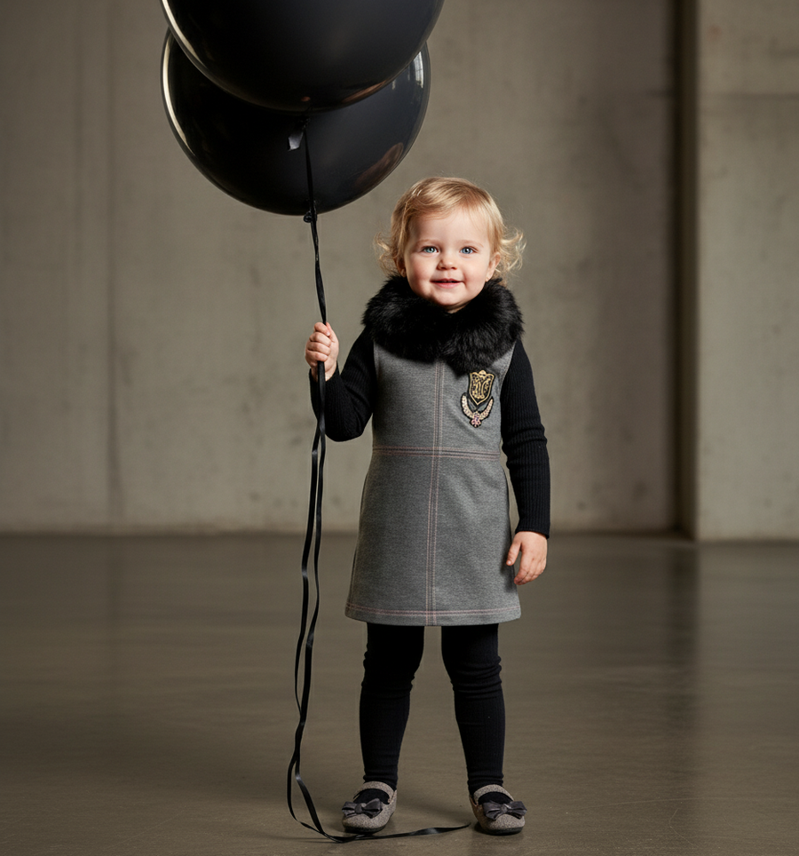 Girls PU Leather Dress 2-3-4-5-6-7Y Casual winter Mini Skirt Style festival wear