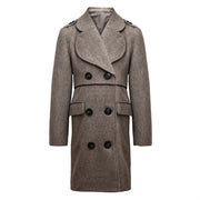 boys Winter Wool Coat 3-12Y long  Double Breasted Military Style Warm 2025 new