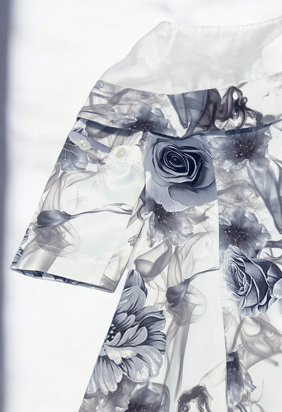 Girls princess Party Dress Off Shoulder 1–7Y grey Floral Outfit beautiful gift