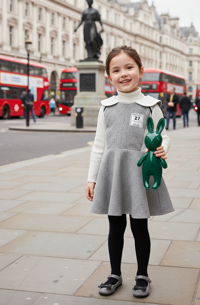 Girls Woolen Sleeveless Sporty Dress for winter/autumn Grey Velvet Ages 3-10