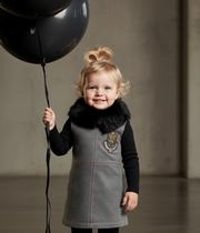 Girls PU Leather Dress 2-3-4-5-6-7Y Casual winter Mini Skirt Style festival wear