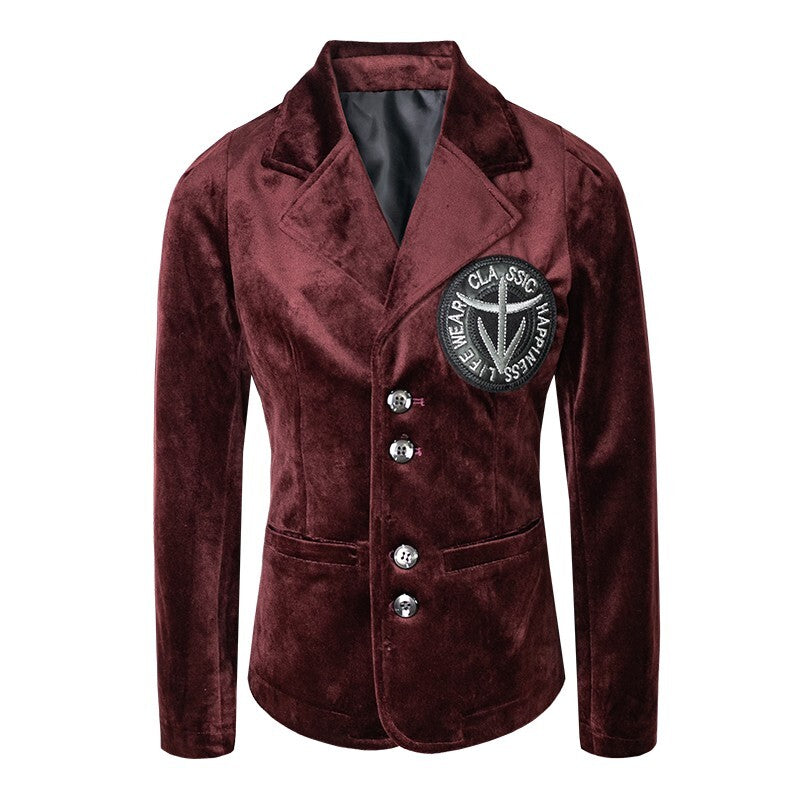 Boy Velvet Blazer Wine Red 3-4-5-6-7y Slim Fit Formal suit birthday Party Jacket