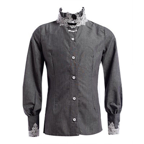 Boys & Girls Cotton Shirt 3-4-5y Vintage Lace  Full Sleeve Royal-Inspired Design