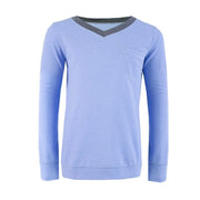 Boys' V-Neck long sleeves T-Shirt Soft Stretchy Casual Comfy Top easy match XMAS