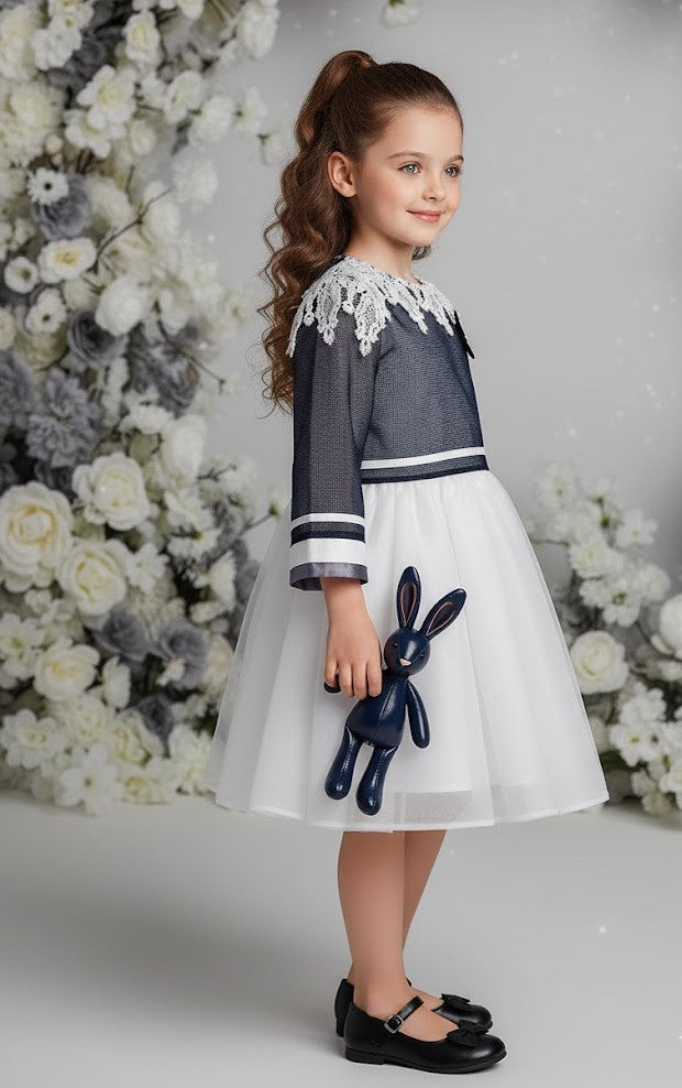 Girls Fashion Two-Piece Outfit – Loose Fit Top & Dress Set great bargin autumn