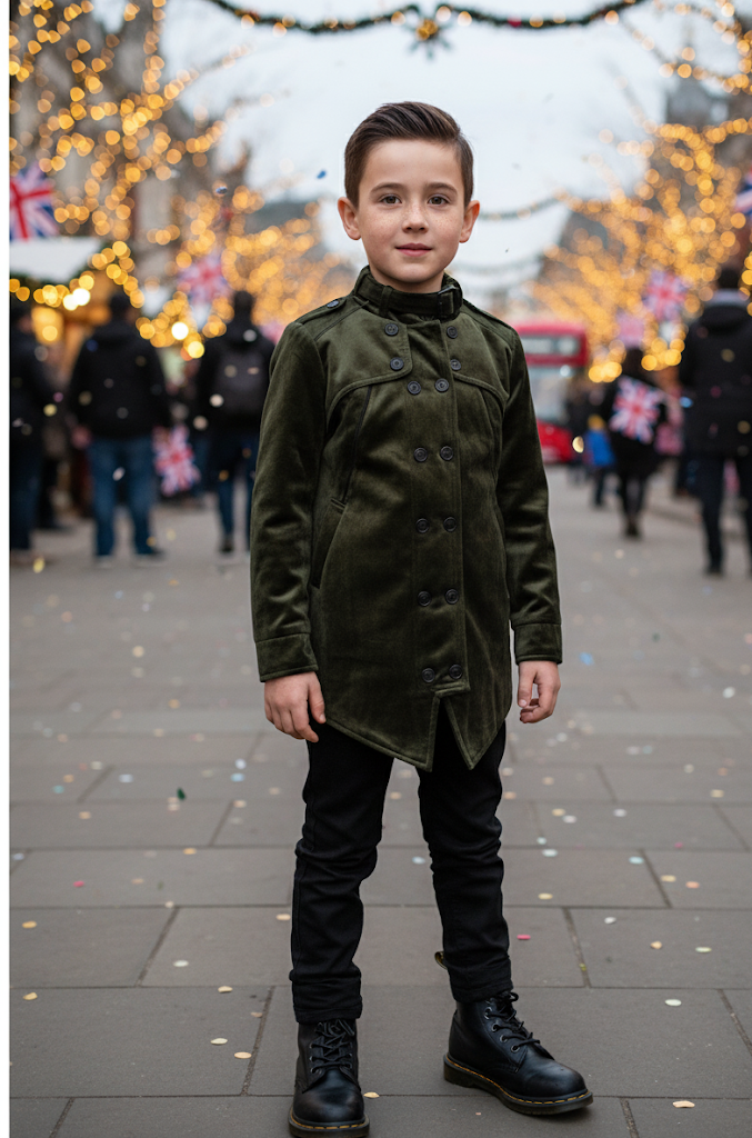 Boys Military Style Velvet Jacket 3-7Y Stylish Spring Biker coat/Top CLEARANCE