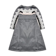 Girls Vintage Lace Dress Elegant 3/4 Sleeve Flare A-Line Party Gown for Kids 3-9