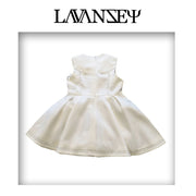 Gilrs princess festival Luxury Beige Lace Dress VintageToddler Party Outfit Xmas