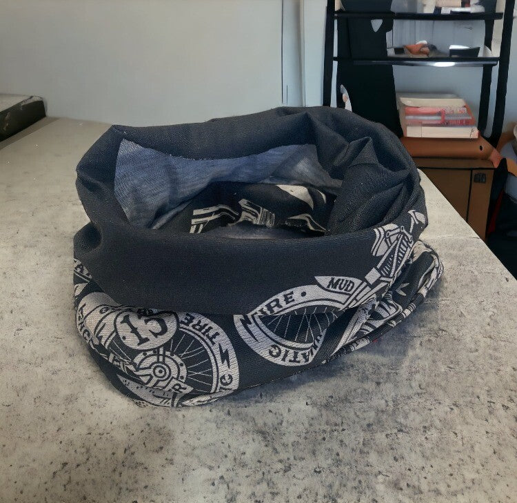 Neck Tube Scarf – Printed Face Warmer Snood for Biker Cycling Snood Warmer Banda