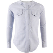 Boys Linen Cotton Long Sleeve Shirt Casual & Versatile Top for Ages 4-14 Years