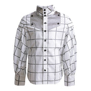 boys Vintage Cotton Long Sleeve Shirt Classic Style Top for Kids 3-14 Y party