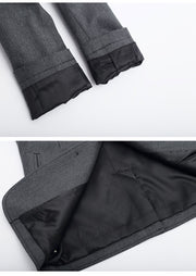 Boys 3-4-5-6-7-8-9-10-11-12 Y Dark Grey Blazer Long Sleeve Formal Uniform vintag