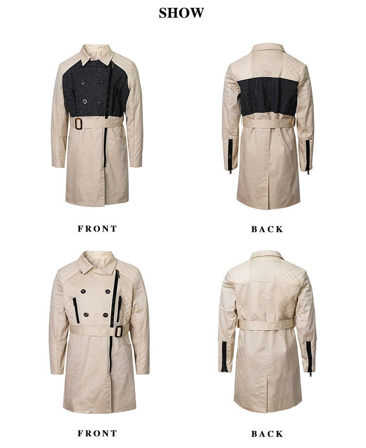 High Quality Girls autumn trench coat 3-12Y windproof beige jacket long sleeve