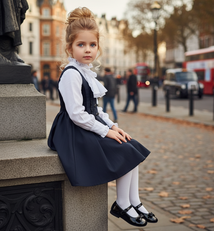 Girls Black Sleeveless Swing Dress 4-5Y for wedding festival  Party Dress Kids