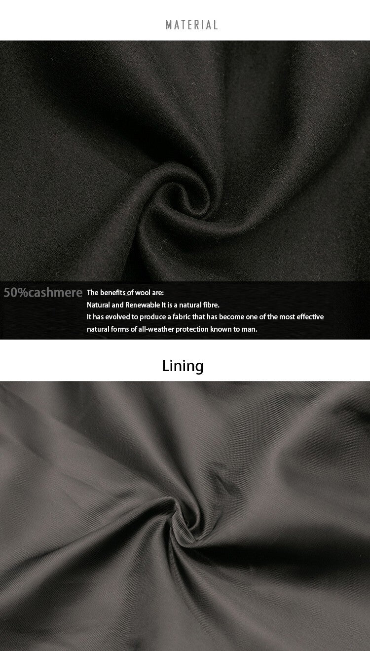 Boys Winter short black Cashmere Coat 3-7Y Double Breasted Warm Jacket 2025