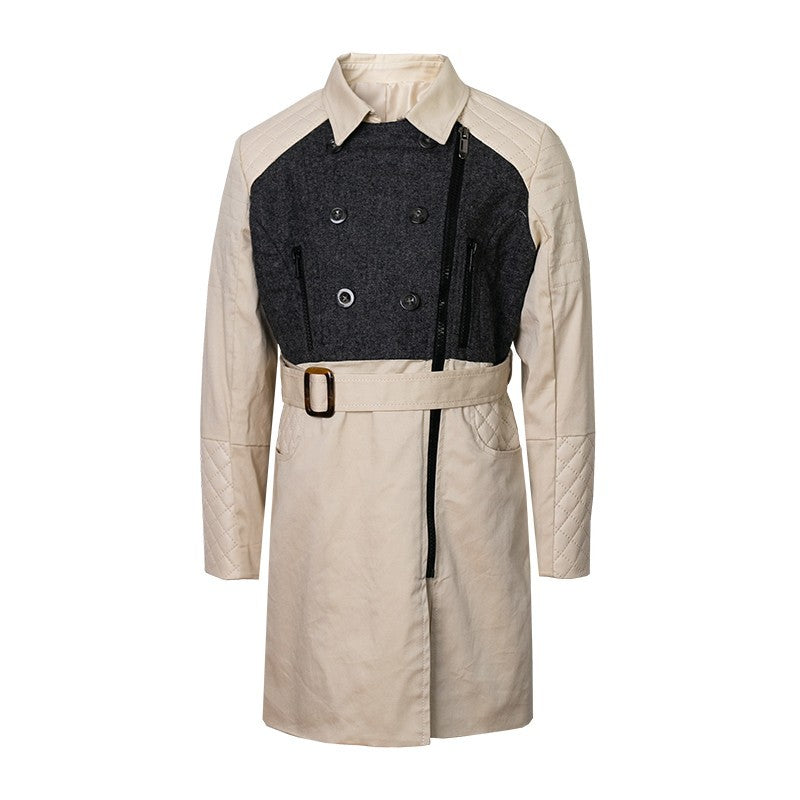 High Quality Girls autumn trench coat 3-12Y windproof beige jacket long sleeve