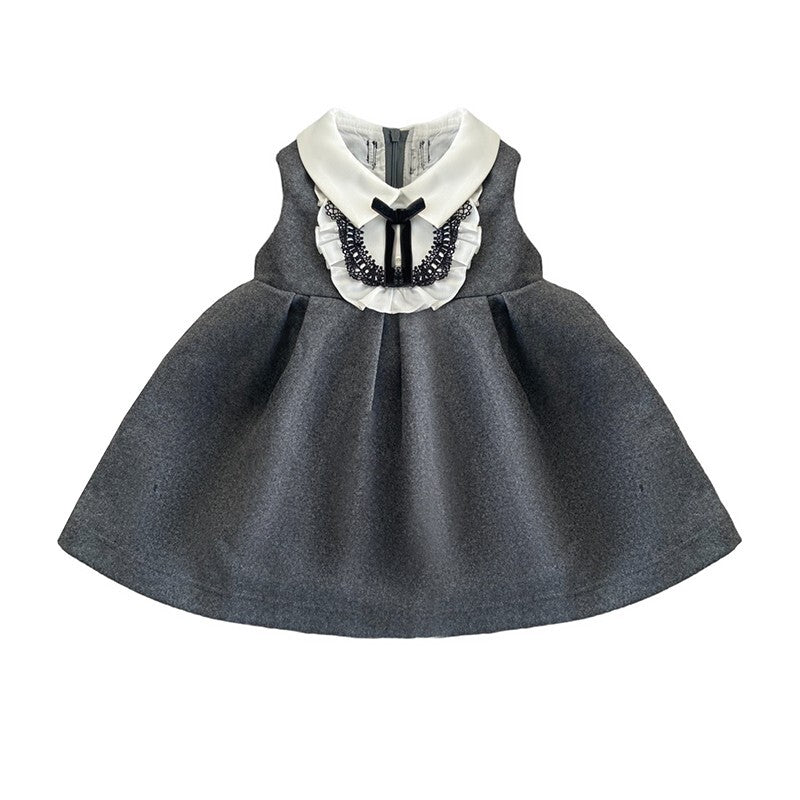 Baby Girl autumn/winter Woolen Dress 2-3-4Y Sleeveless super cute warm elegant