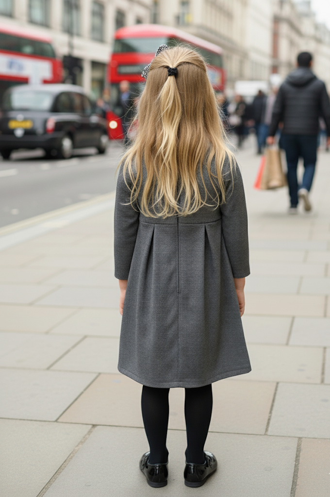 Girls Vintage Lace Dress Elegant 3/4 Sleeve Flare A-Line Party Gown for Kids 3-9