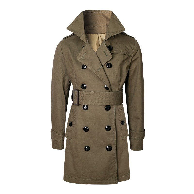 2025 autumn Kids Double-Breasted Cotton Trench Coat – Deluxe Wind Coat (4-7YRS)