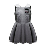 Girls Woolen Sleeveless Sporty Dress for winter/autumn Grey Velvet Ages 3-10