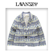 Boys Floral Blazer 3-4Y Premium Cotton Artsy Print Casual Jacket christmas gift