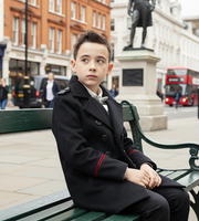 Boys Military Style Woolen Jacket  Smart 2025 winter Casual Cashmere Coat 3-9Y