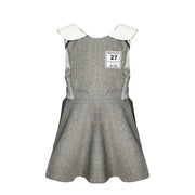 Girls Woolen Sleeveless Sporty Dress for winter/autumn Grey Velvet Ages 3-10