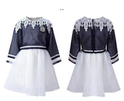 Girls Fashion Two-Piece Outfit – Loose Fit Top & Dress Set great bargin autumn