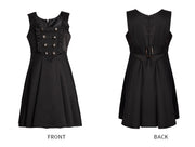 Girls Black Sleeveless Swing Dress 4-5Y for wedding festival  Party Dress Kids