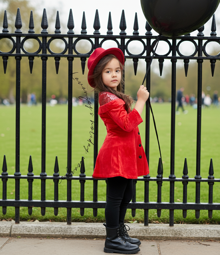 Girls Red Velvet Swing Dress 3-4Y Sleeve A-Line Princess  clearance sale