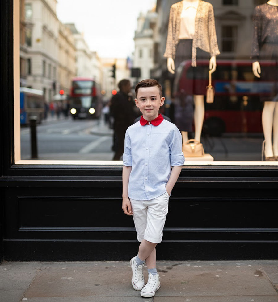 Boys Long Sleeve Cotton Shirt  Casual & Comfortable Top for Kids Ages 6–12Y gift