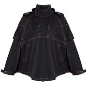 Boys Deluxe Superhero Costume – Black Winter Cape Coat for Kids 3–5 Years Fancy