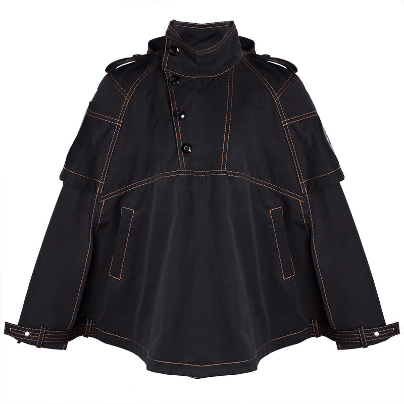 Boys Deluxe Superhero Costume – Black Winter Cape Coat for Kids 3–5 Years Fancy