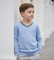 Boys' V-Neck long sleeves T-Shirt Soft Stretchy Casual Comfy Top easy match XMAS
