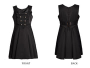 Girls Black Sleeveless Swing Dress 4-5Y for wedding festival  Party Dress Kids