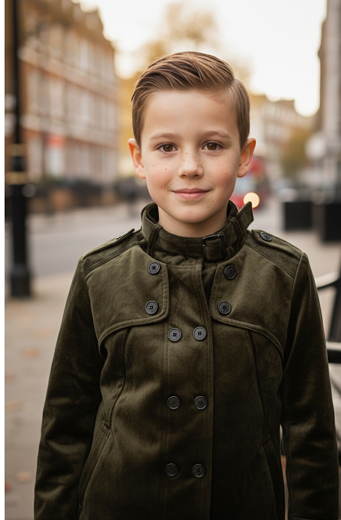 Boys Military Style Velvet Jacket 3-7Y Stylish Spring Biker coat/Top CLEARANCE