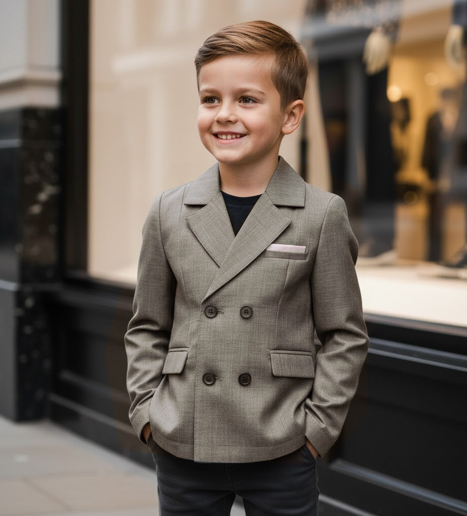 Boy Formal Blazer Smart Suit Kids Junior Senior School Jacket3-4-5-6-7-8-9-10-12