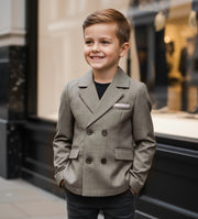 Boy Formal Blazer Smart Suit Kids Junior Senior School Jacket3-4-5-6-7-8-9-10-12