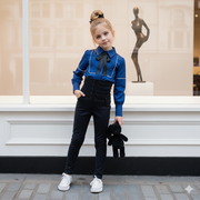 Kids High Waist Jeans Skinny Fit Denim Leggings trouseres Stretchy cotton 4–14 Y