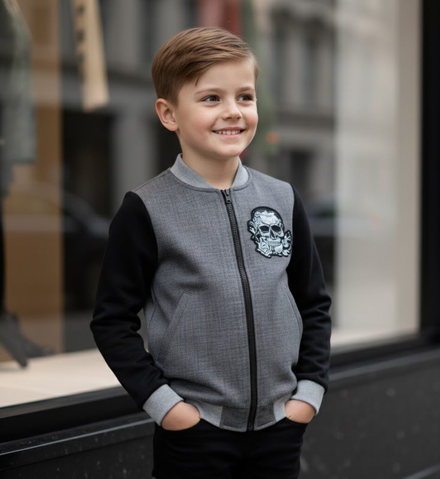 Boys Cotton Jacket Autumn Coat Stylish Casual Outerwear for Kids 3-7 Y Toddler