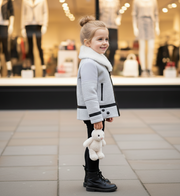 Girls' thick wool padded  Winter Coat 2-3-4-5-6-7y Faux Fur collar warm Jacket