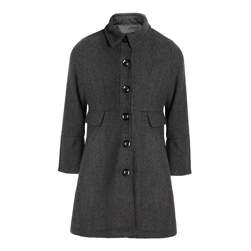 Girls Vintage Wool Winter Coat autumn 3-4-5-6-7-8-9Y  Thick Warm Long Overcoat