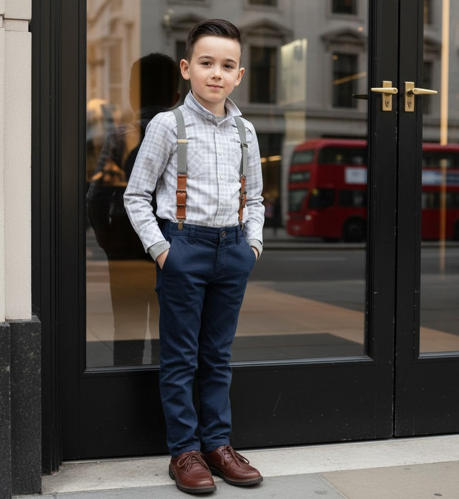 Boys Flannel Plaid Shirt Long Sleeve Casual  shirt Top 3-12 Years big sale gift