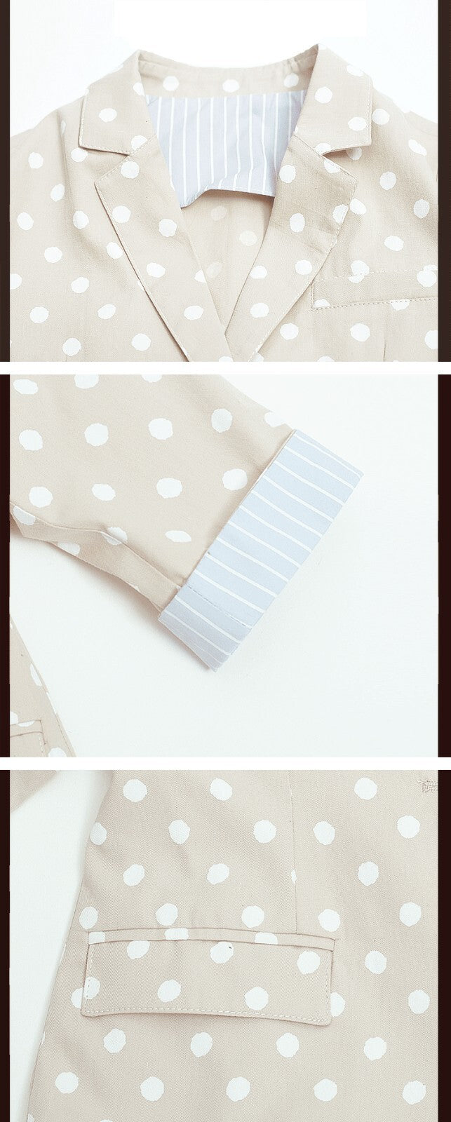 Girls Cream Cotton Blazer Short Casual Jacket top for all seasons kids top 6–12Y