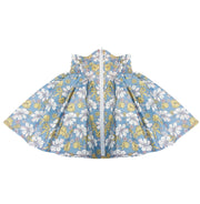 Girls Blue Floral Cotton Skirt beautiful Flared Skirt all season 3-4-5Y toddler