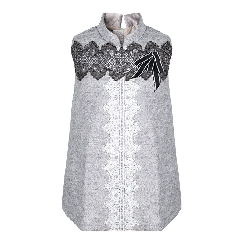 Girls Sleeveless Woolen winter Party Dress 3-7Y Baby Doll Princess 2025 vintage